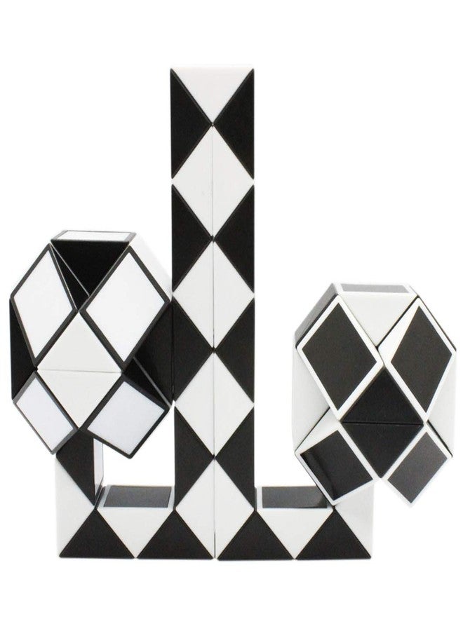 Mipartebo Magic Snake Cube Twist Puzzle 72 Wedges Large Size Twist Fidget Snake Toys Gift Party Favors for Kids Adults Teens Black - Image 3